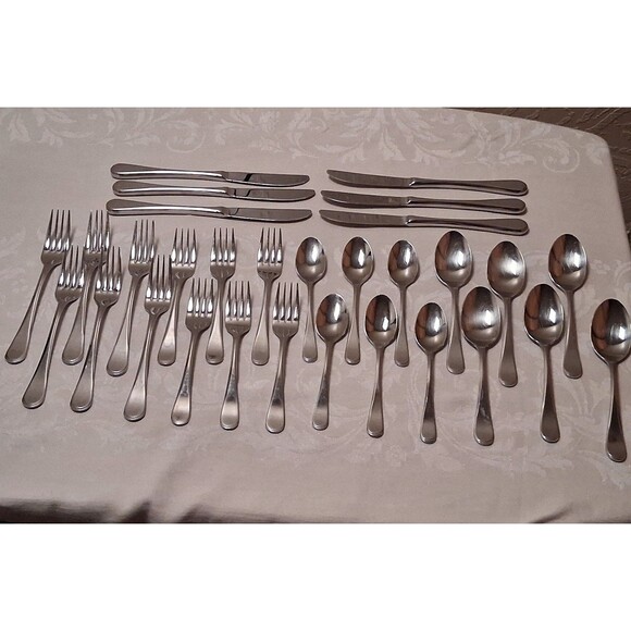 J A Henckels Jessica Flatware Set 24-Piece Stainless Steel Mid-Century Modern - Picture 1 of 5